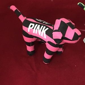 Victoria Secret “Pink” Striped Plush Pink & Black